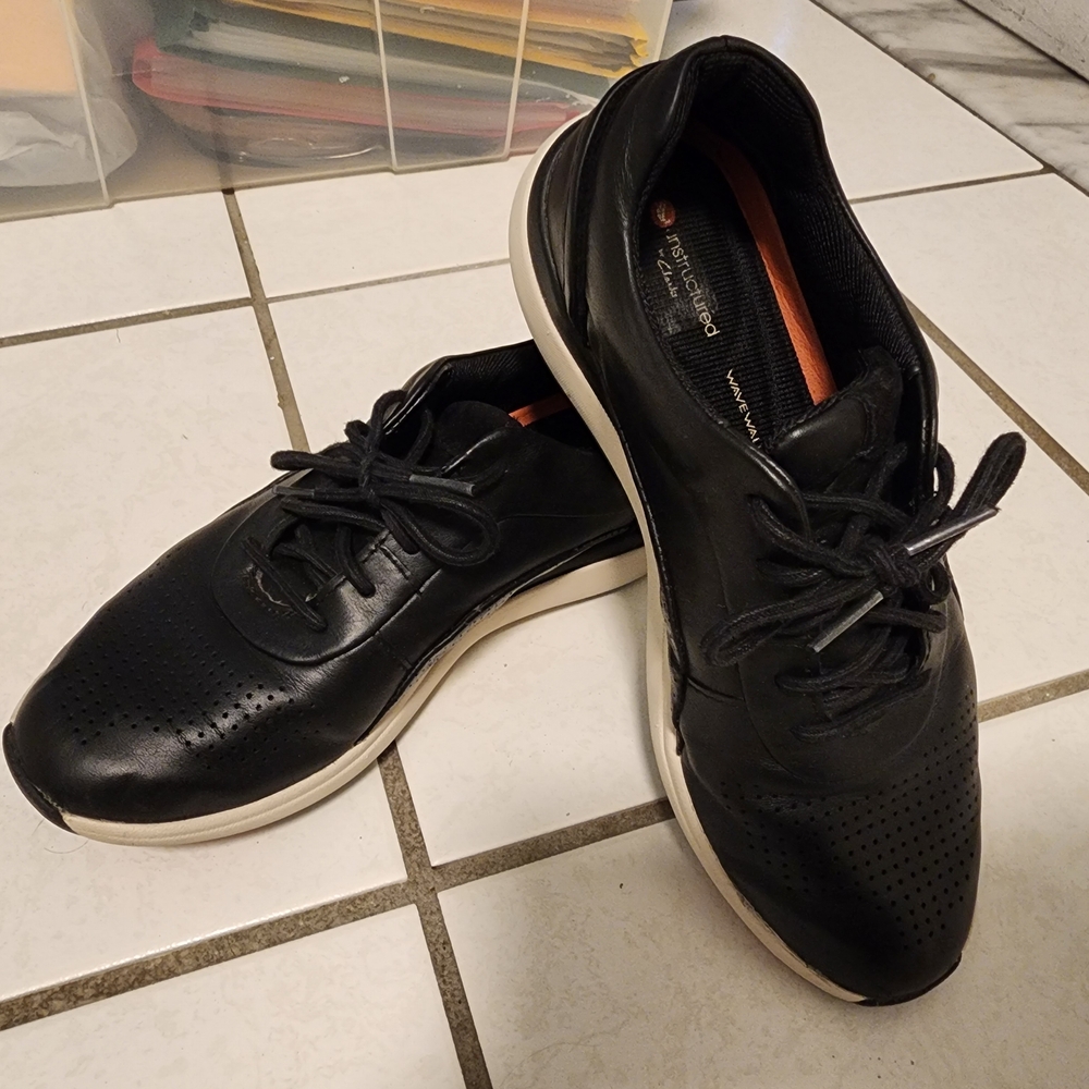Black Leather Women's Shoes